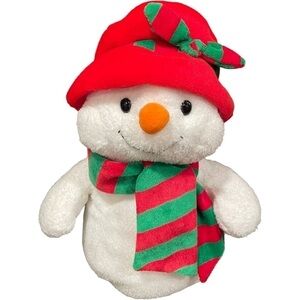 Ty Pluffies Ms Snow Snowman Plush Christmas Scarf White Soft Toy 2006 Retired